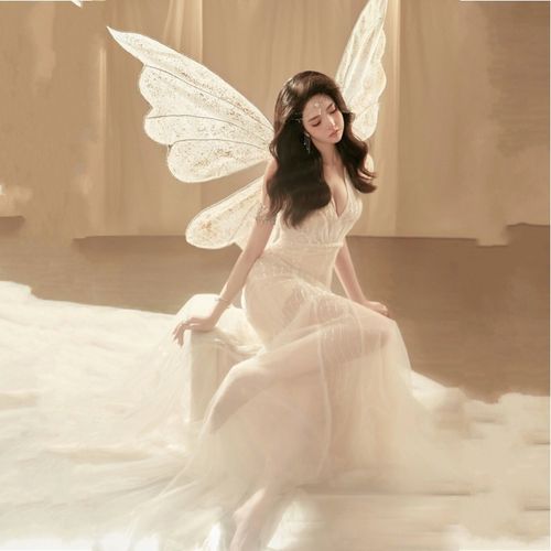 新款影楼主题写真服装森系唯美精灵公主仙子连衣裙艺术照摄影服装