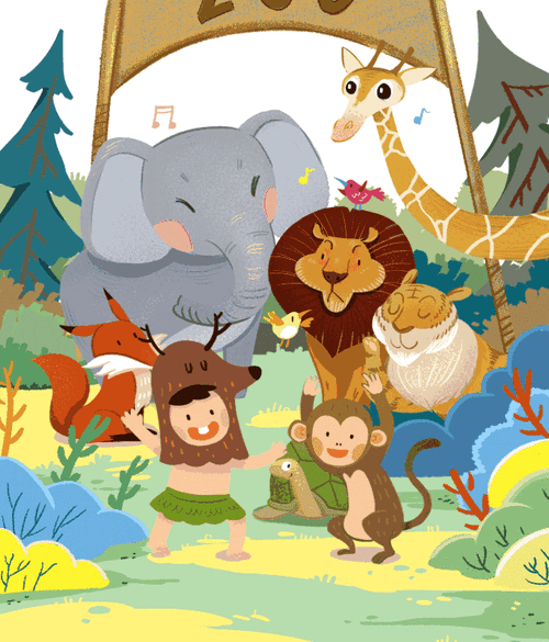 鲜艳活泼的画面,风趣幽默的表演,温馨欢乐的互动,以孩子喜欢的动物