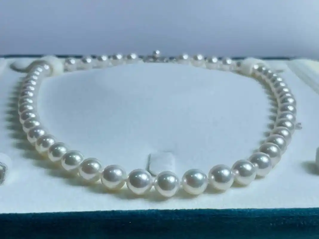 天然海水akoya珍珠项链套装