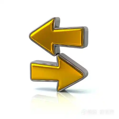 金色的向前和向后箭头