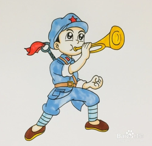 q版八路军简笔画