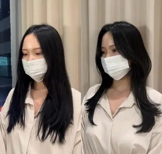 八字类型刘海好看吗(那些留长发好看的女人,都很喜欢这几款发型,优雅