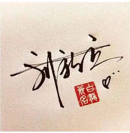 真人纯手写高端商务签艺术签名设计