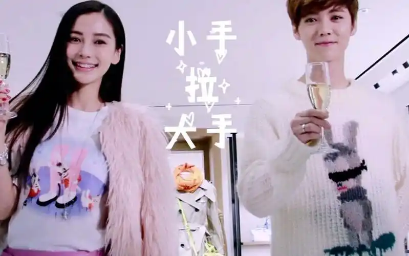 【鹿晗xangelababy】鹿颖姐弟某综艺互动甜向混剪,小手拉大手_哔哩