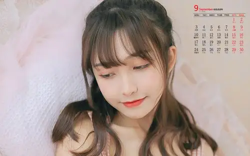 2018年9月元气美女写真图片日历壁纸