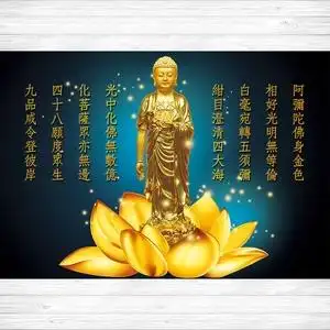 结缘佛陀净土开光金身阿弥陀佛接画像挂轴居家供奉佛像画挂画45