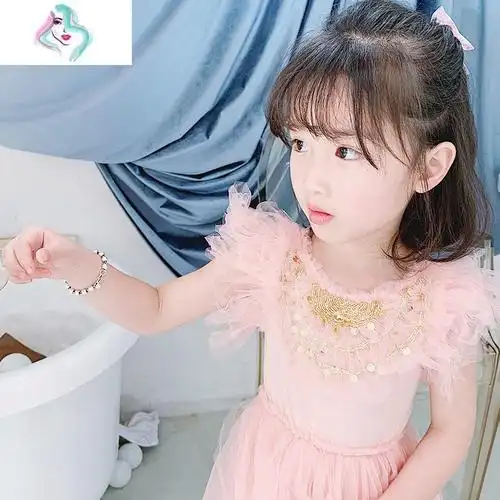 儿童空气刘海女3d公主切假发女童儿童假发汉服韩假发