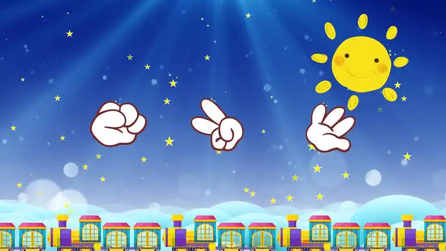4k卡通舞台六一歌曲背景石头剪刀布mp4六一歌曲背景——石头剪刀布