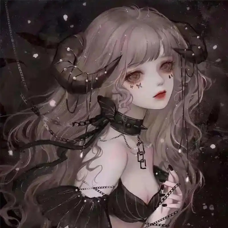 暗黑系列动漫女生头像 对你念念不忘的原因是你曾在我记忆里得过满分