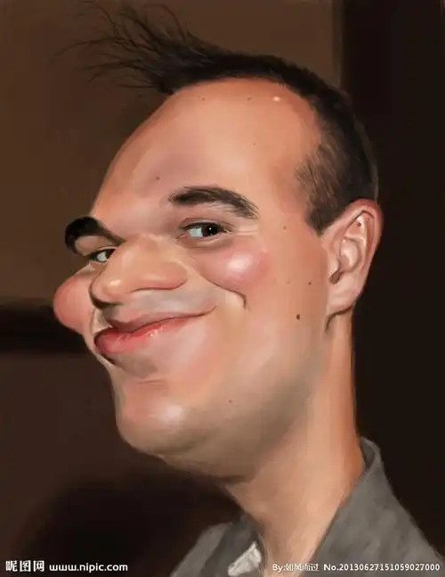 夸张人物漫画大图 点击还原