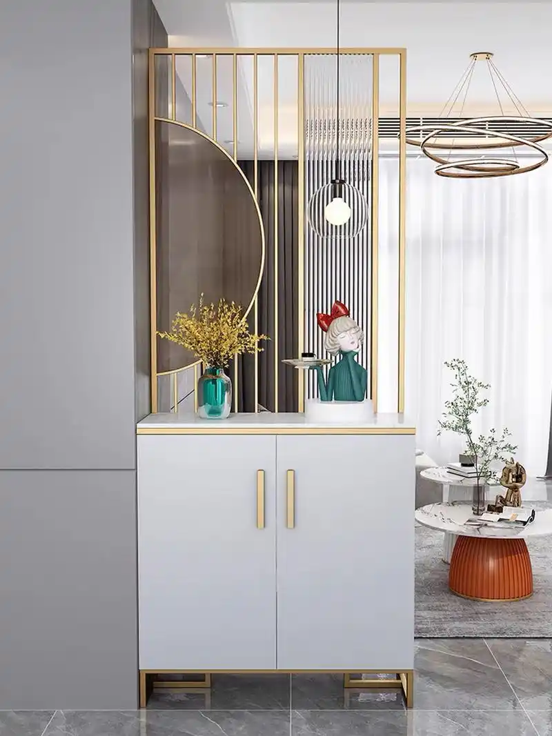 入户轻奢简约隔断玄关柜设计效果图分享推荐