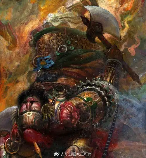 油画作品《大闹天宫》