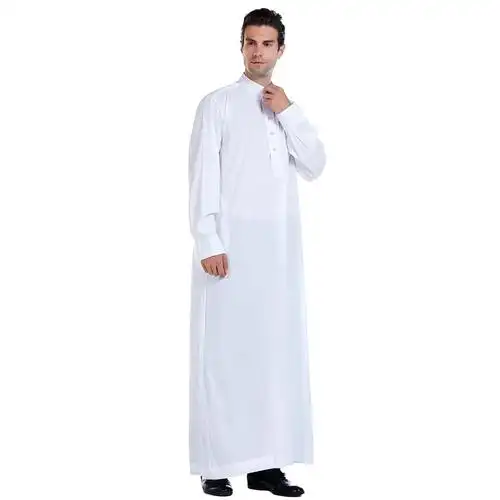 沙特阿拉伯男士长袍阿拉伯中东旅游男士长袍 立领回族民族服装新品