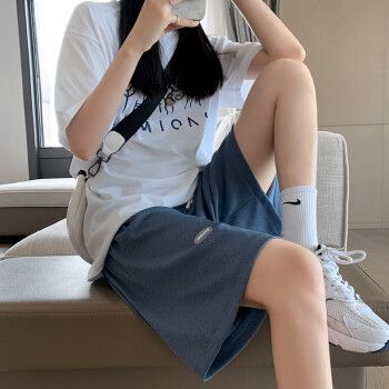 翊尚美运动短裤女五分宽松薄款冰丝阔腿裤学生跑步速干裤子2022夏季