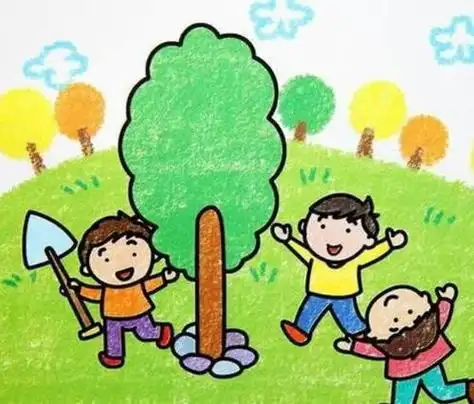 种树简笔画 种树简笔画图片
