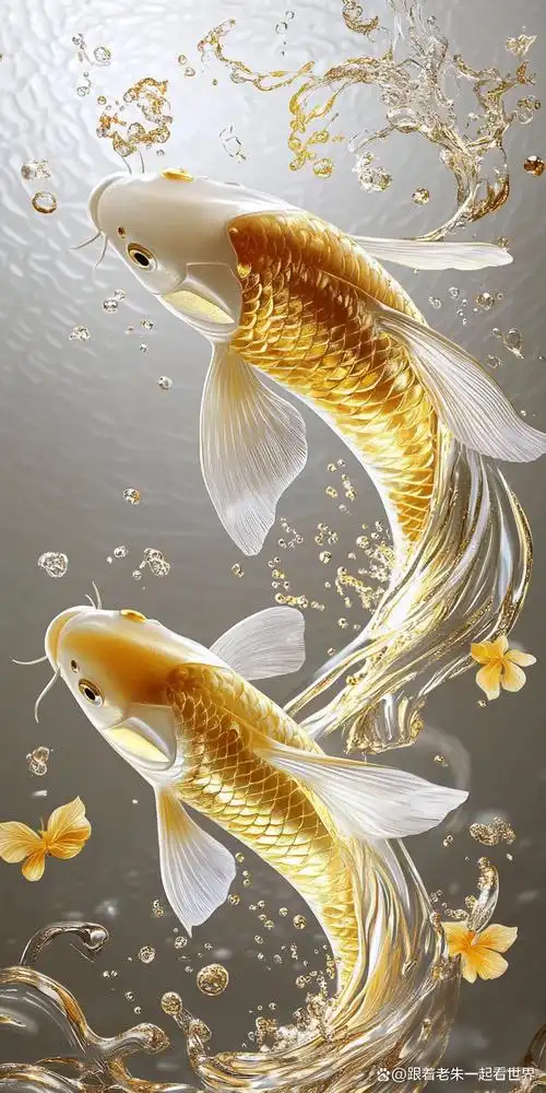好运锦鲤,如鱼得水,年年有鱼,吉祥如意,正能量壁纸!
