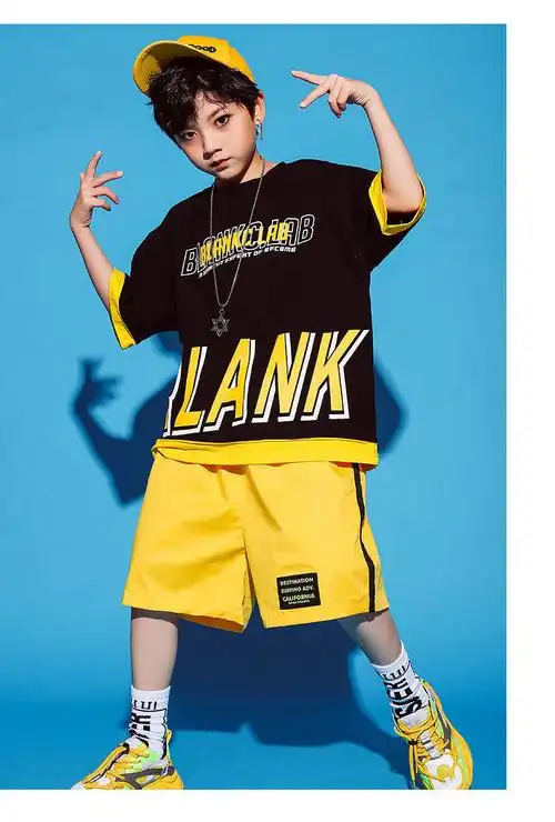 童装旗舰街舞服装 男童小男孩衣服男宝嘻哈服儿童爵士舞服小学生演出