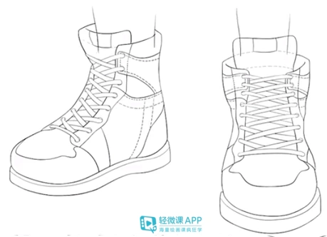 一步一步教你画鞋子