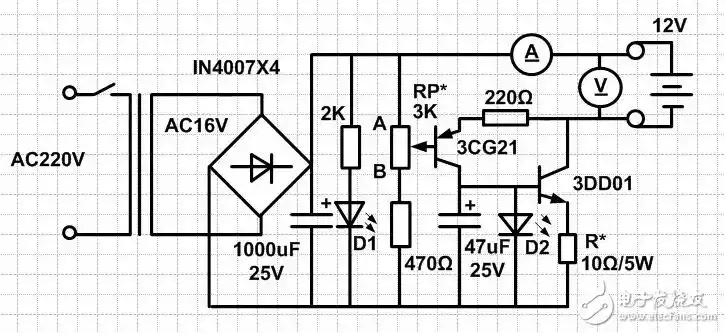 电池恒压自动充电器电路简易12v充满自停电路图六款充满自停电路分析