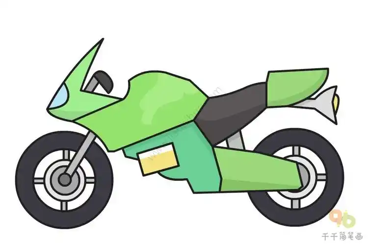 摩托车简笔画如何画_摩托车简笔画