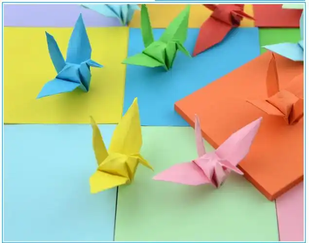 纯色千纸鹤折纸千纸鹤成品送男女朋友创意礼品儿童手工纸15cm红色一包