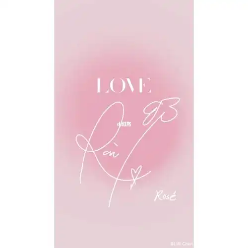 自仿blackpink四人签名