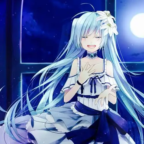 头像 微笑 治愈系 动漫 人物 初音未来