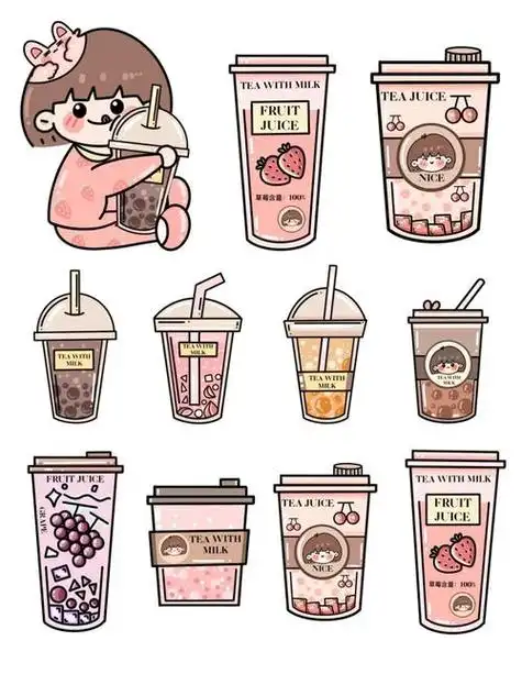 奶茶可爱简笔画奶茶简笔画可爱卡通手帐
