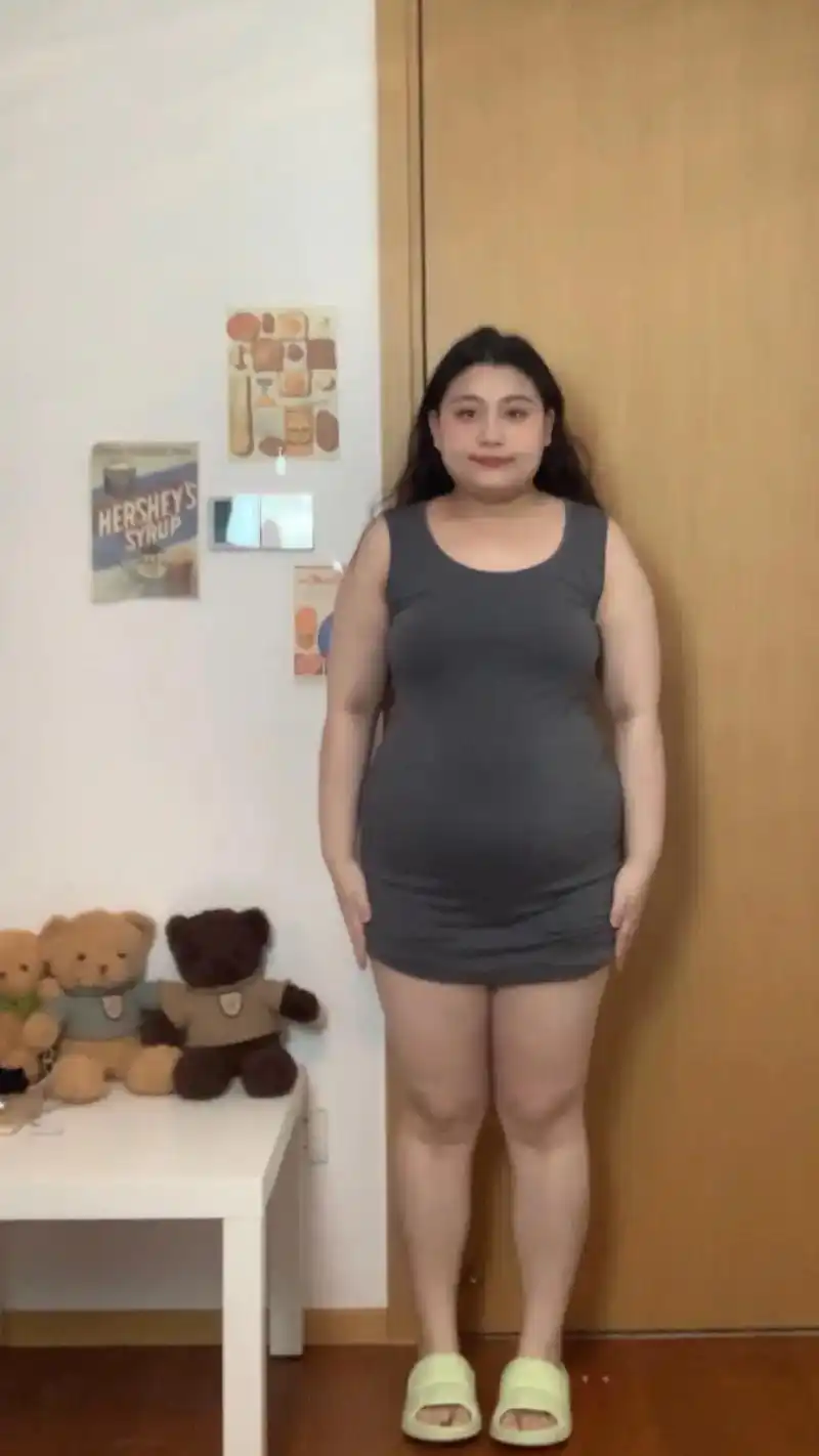 160cm150斤大码女孩秋冬不露腿穿搭#150斤穿搭 #秋 - 抖音