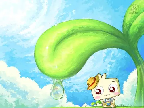 jonjon囧囧,国产卡通形象,囧囧,可爱,护眼,绿色,发芽jonjon囧囧壁纸