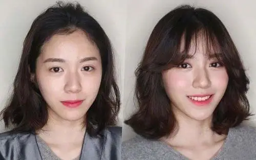 直发的女生入冬之后,把头发烫成韩式梨花头短发,慵懒凌乱的空气刘海