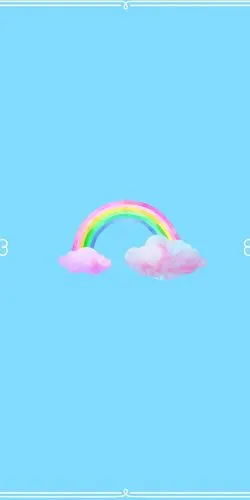 简约动漫小彩虹背景插画,动漫-手机壁纸