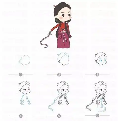 绘画教程q版简笔画迪丽热巴又美又萌