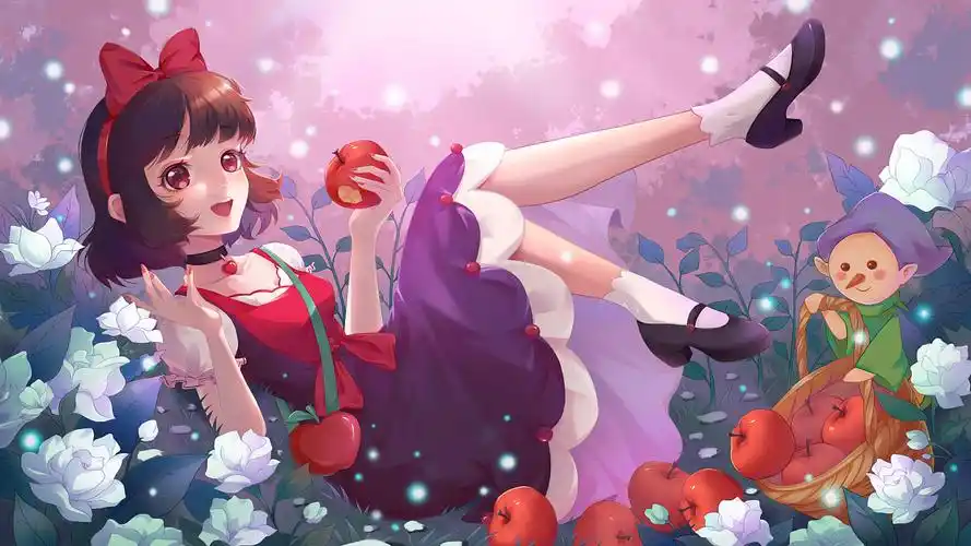 迷你世界 白雪公主皮肤插画加载页