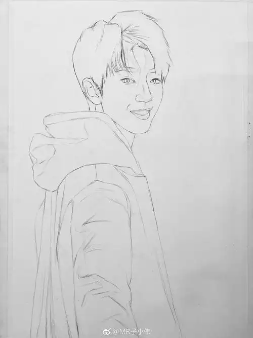 王俊凯素描手绘步骤图投稿