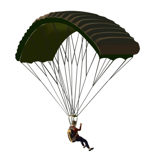 绝地求生吃鸡元素手绘乘坐降落伞的人物png免扣素材
