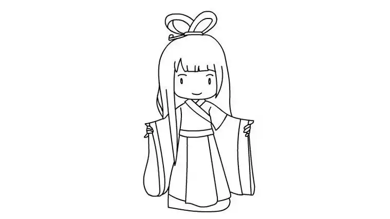 古风简笔画人物女怎么画