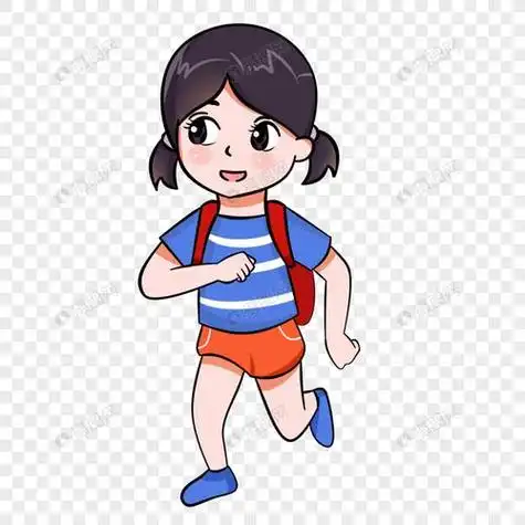 女孩简笔画步骤图跑步的卡通简笔画图片展示女生奔跑手绘美女跑步原创