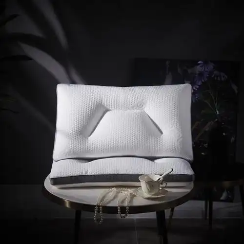 芯益嘉 新品天然乳胶颗粒梯形枕 乳胶枕 枕头枕芯-灰色