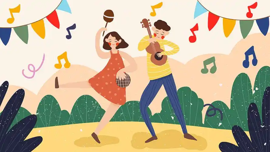 音乐会系列手绘插画