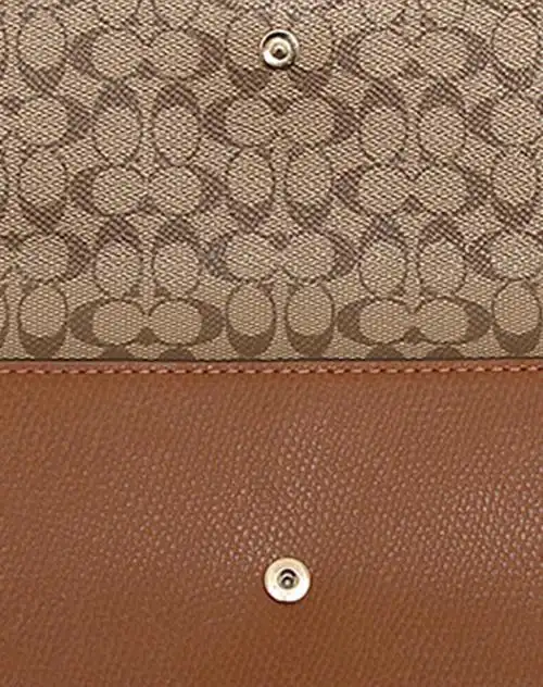 > coach女士纯皮浅棕色钱包