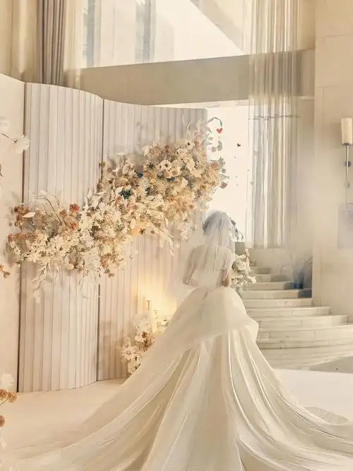 最美婚礼香槟色婚礼现场