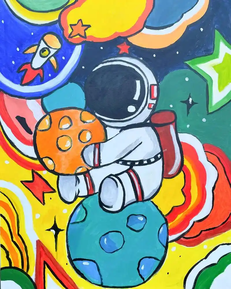 三味书画苑儿童油画作品