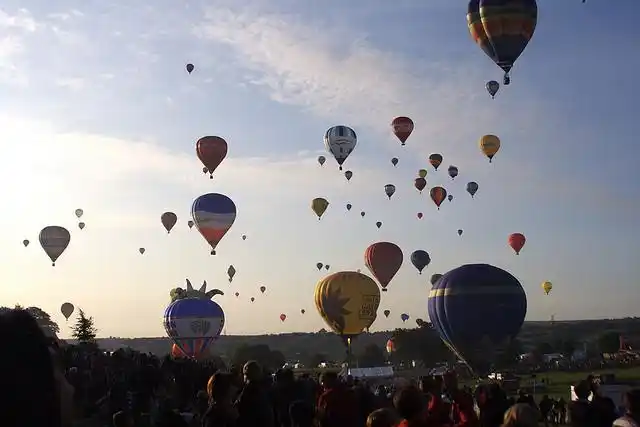 balloons in the sky