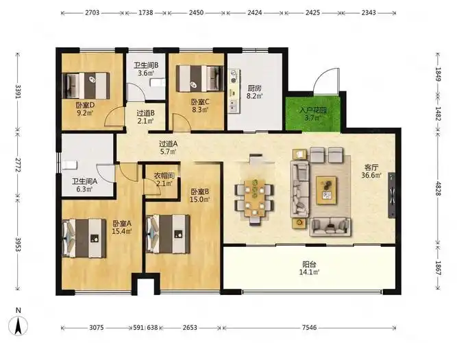 花语江南 停车方便 临地铁 双卫 电梯房 高楼层采光充足