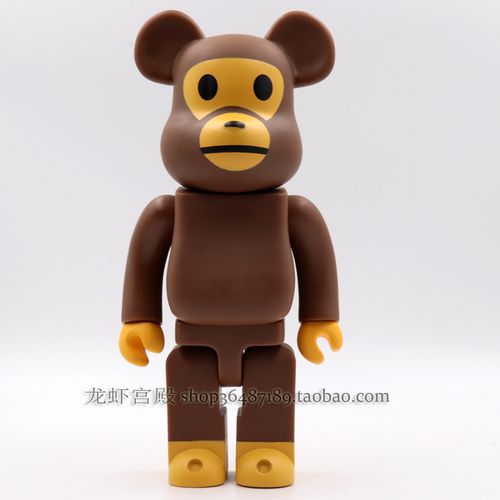 bearbrick暴力熊积木熊bape安逸猿大嘴猴公仔摆件 人偶手办模型男
