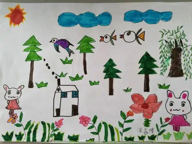 下庄小学二年级语文"彩色的梦"――同学们彩色梦优秀作品展