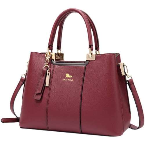 保罗女包轻奢牌品真皮2妈妈包20大2新款简约气中年女士包包手提包