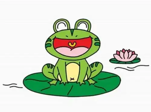 青蛙简笔画简单画法 池塘青蛙荷叶简笔画步骤
