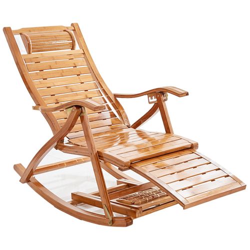 竹摇摇椅躺椅大人家用阳台懒人藤编老人午睡摇椅